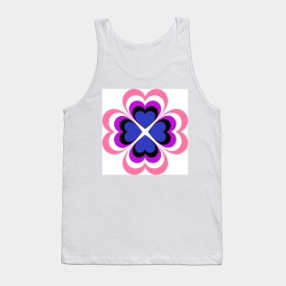 Genderfluid clover heart Tank Top